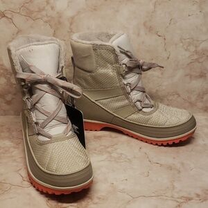 Sorel New Gray And Coral Women's Snow Winter Boots Size 7